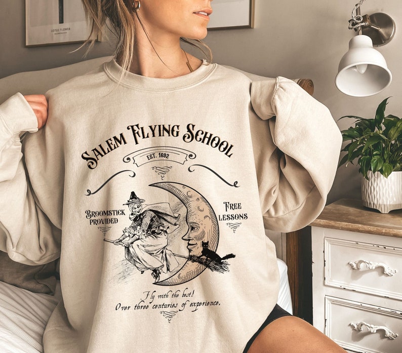 Funny Salem Witch Crewneck Halloween Sweatshirt